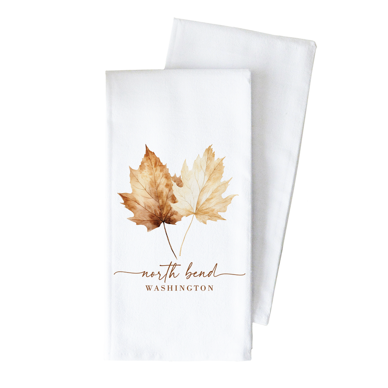 Custom City State Leaves Tea Towel