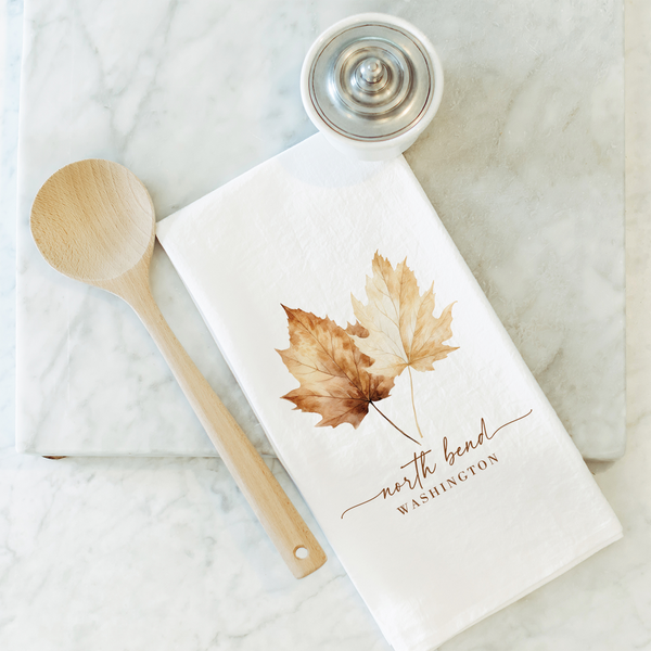Custom City State Leaves Tea Towel