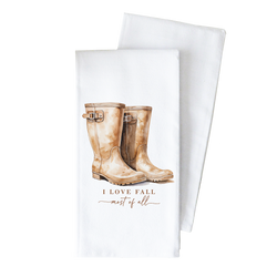 Fall Boots Tea Towel
