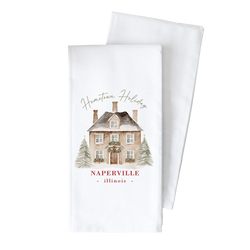Custom Hometown Holiday Tea Towel