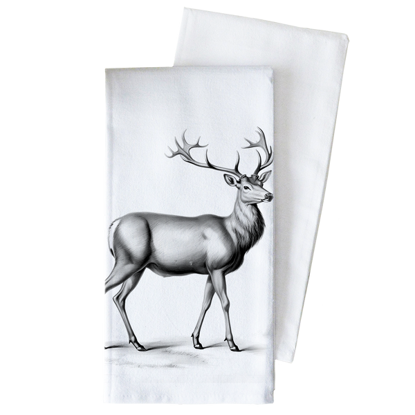 Vintage Deer Tea Towel