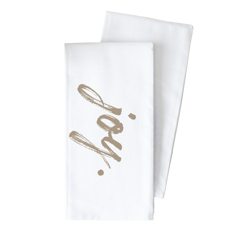 Joy {Tan} Tea Towel