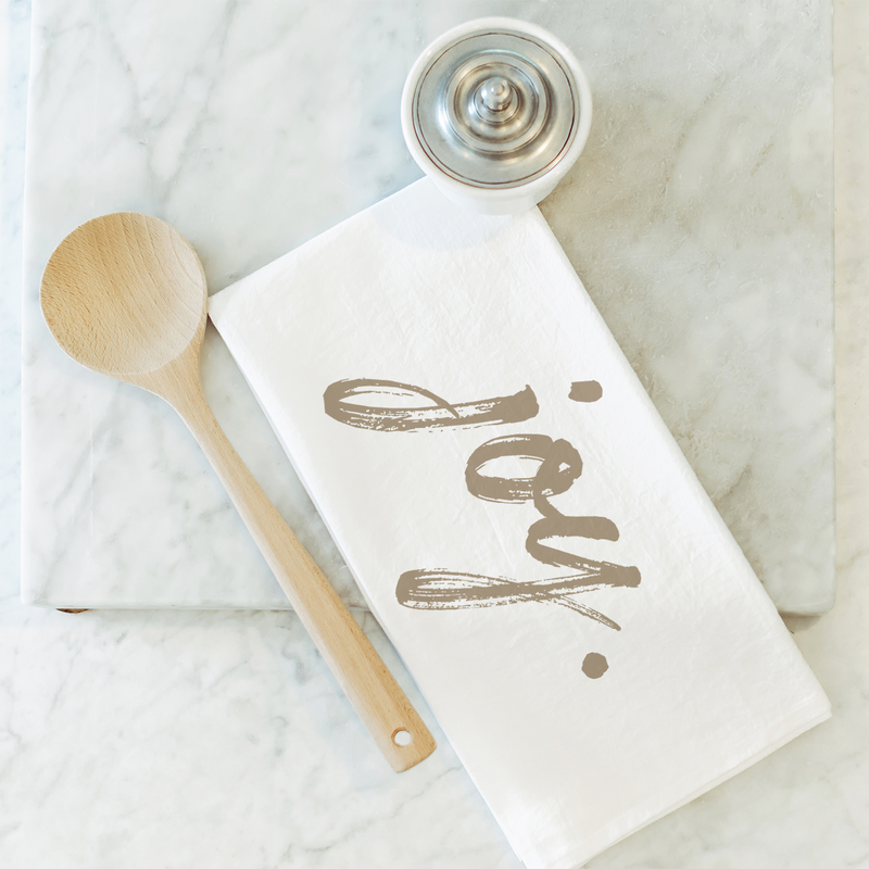 Joy {Tan} Tea Towel