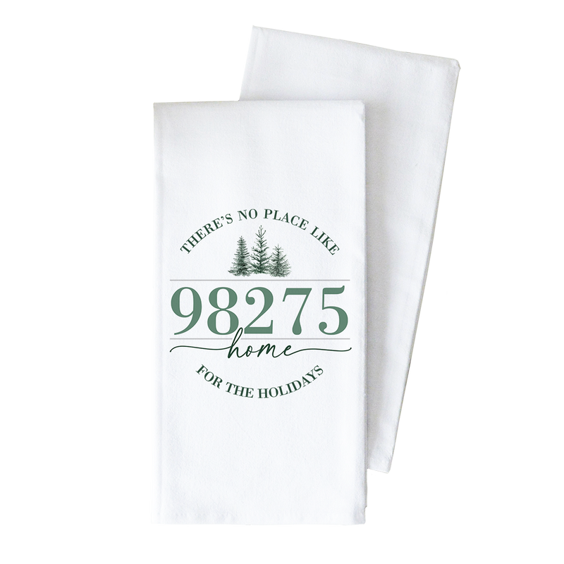 Custom Home for the holidays Tea Towel