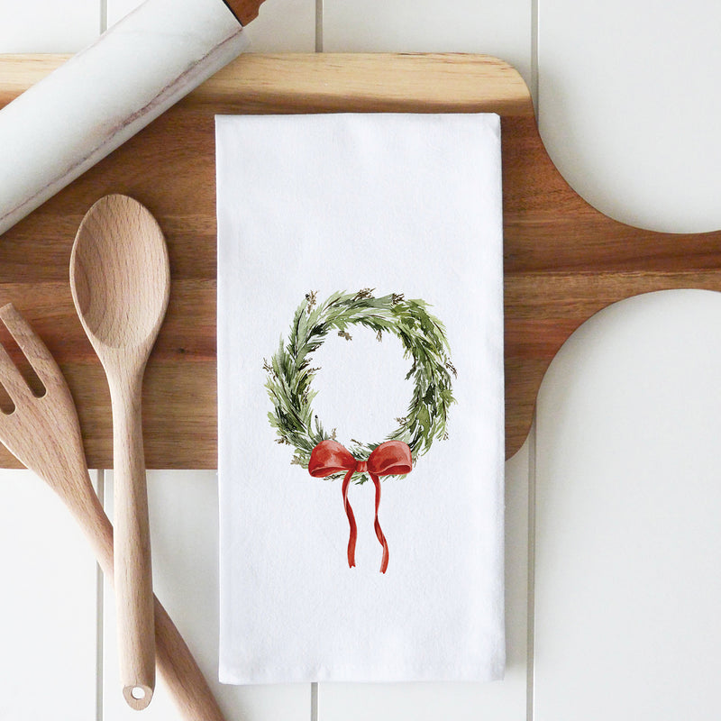 Christmas Wreath Tea Towel