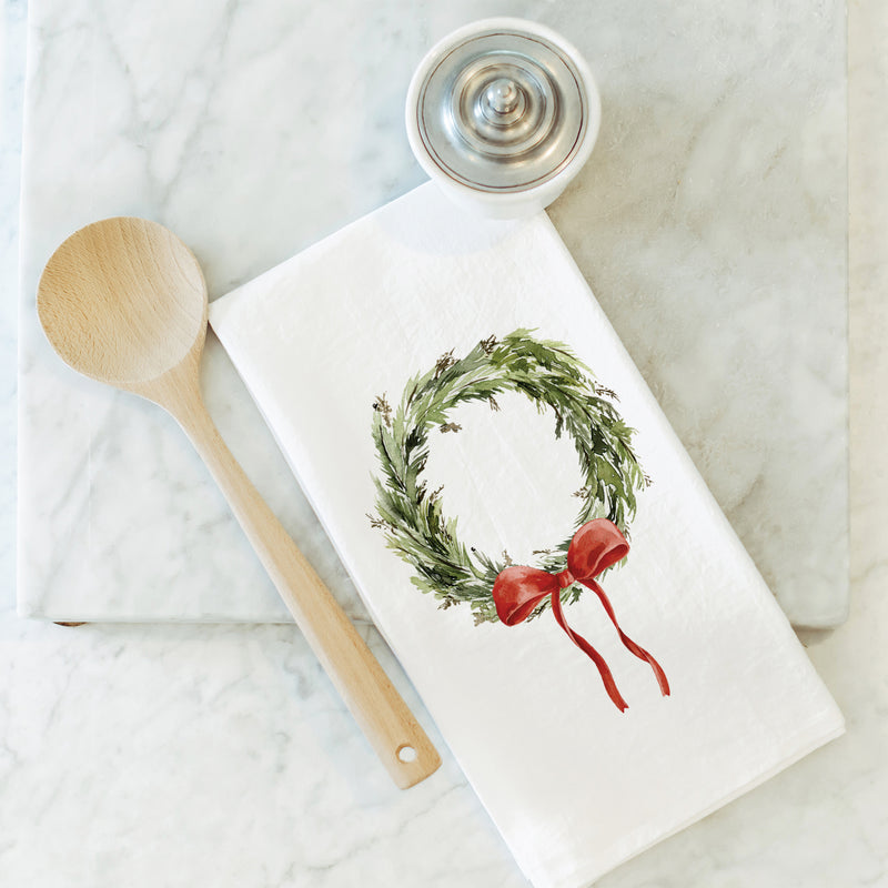 Christmas Wreath Tea Towel