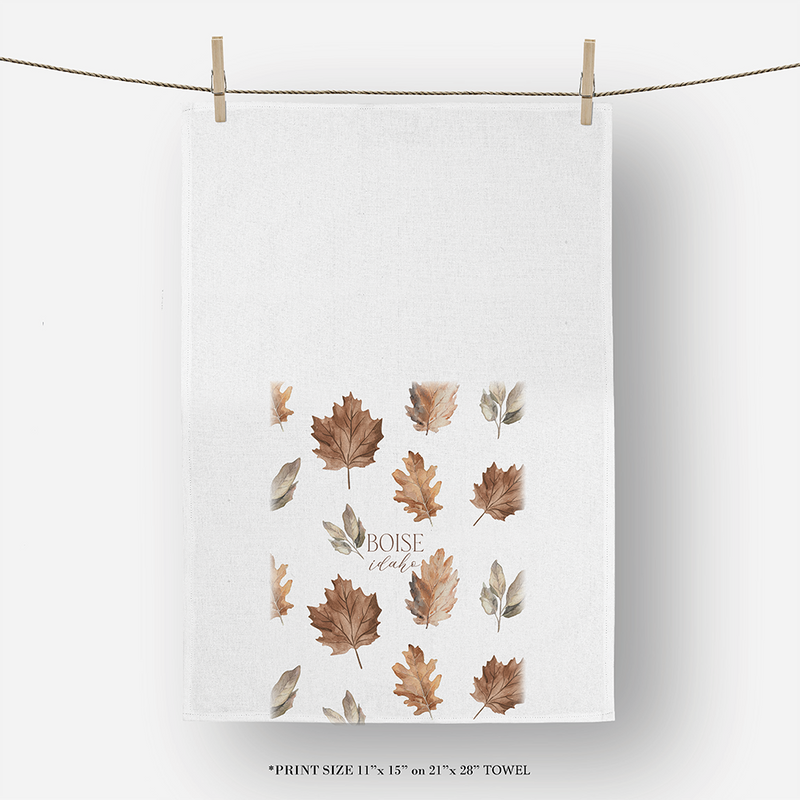 Custom Maple Leaf Tea Towel