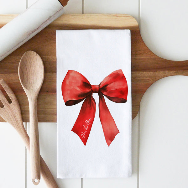 Custom City Bow Tea Towel