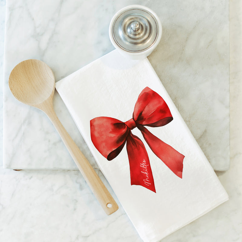 Custom City Bow Tea Towel