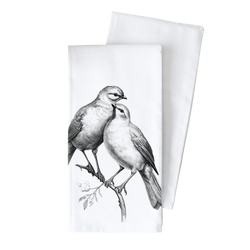 Spring Bird Sketch Tea Towel