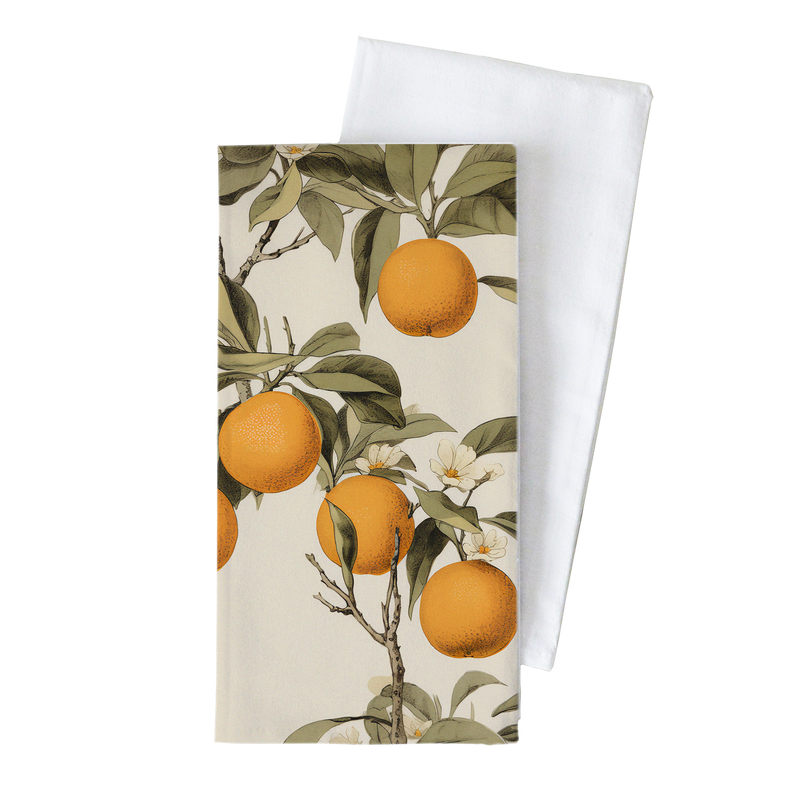 Vintage Oranges Tea Towel