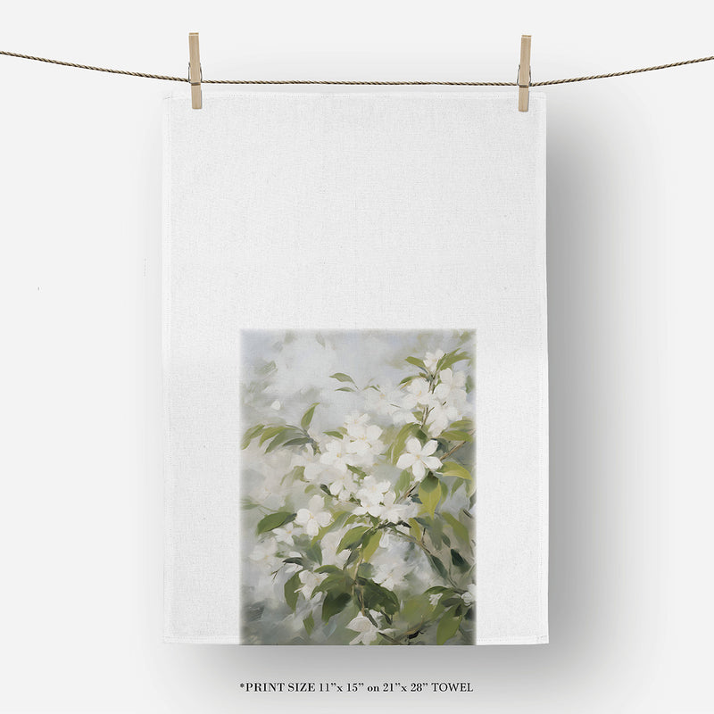 Vintage Jasmine Floral Tea Towel