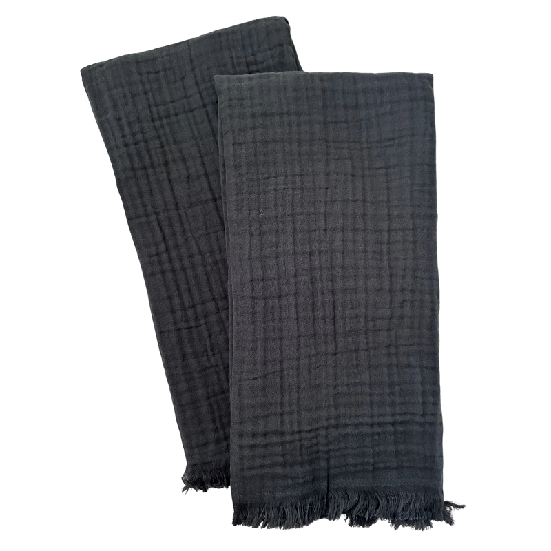 Gauze Fringe Tea Towel Set
