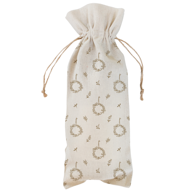 Wreath Pattern Wine Bag