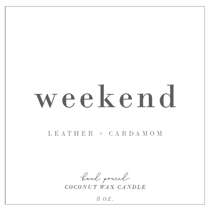 Weekend | Leather + Cardamom Fluted Coconut Wax Candle