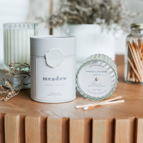 MEADOW | Juniper + Bergamot Fluted Candle