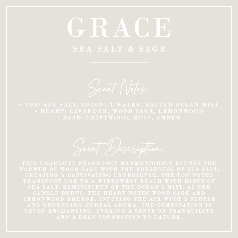 GRACE | Sea Salt + Sage Fluted Candle