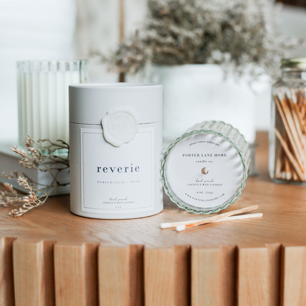 REVERIE | Pomegranate + Rose Fluted Candle