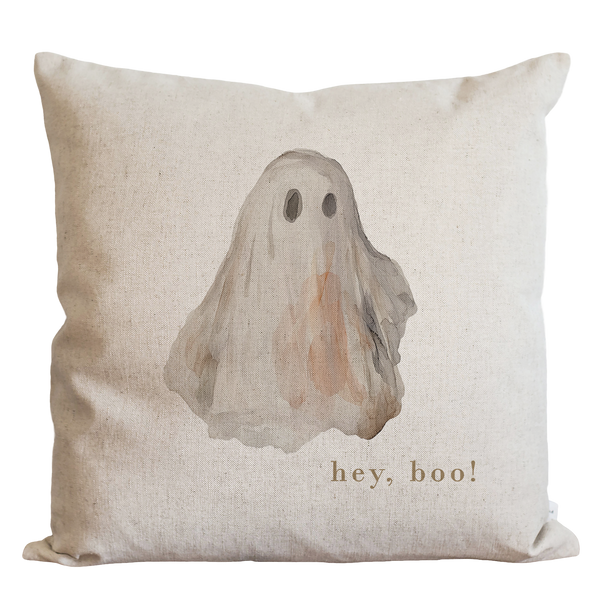 a ghost with the text "hey, boo!"