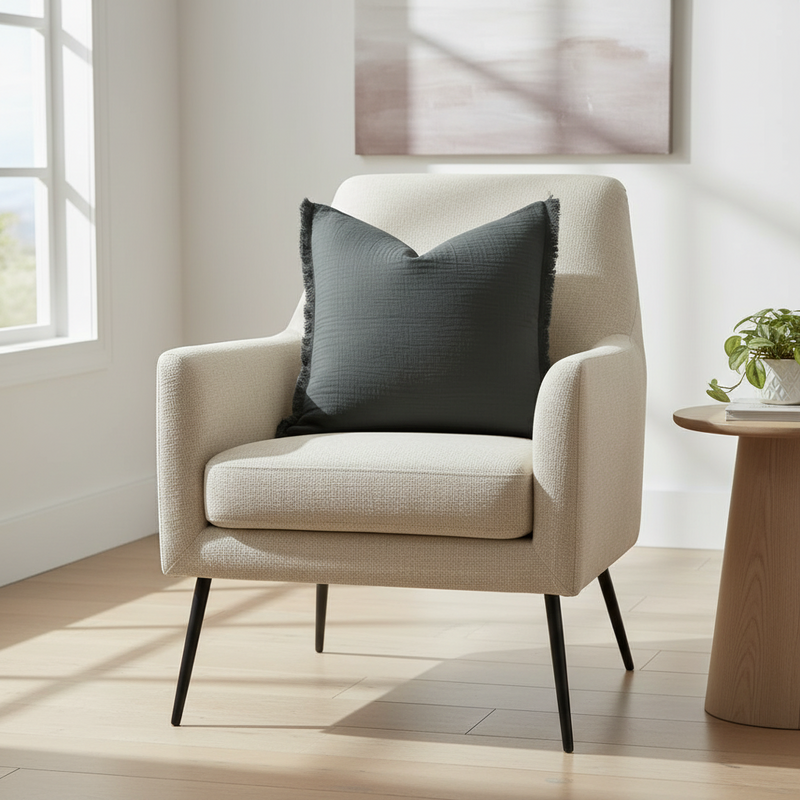 Gauze Fringe Pillow Cover