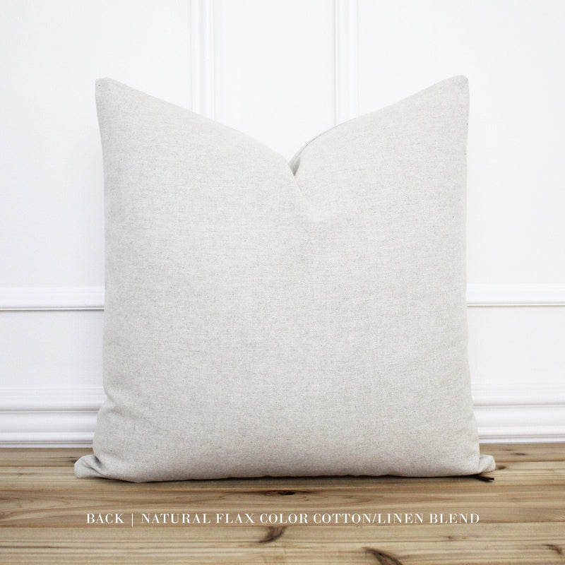 Blue Block Print Pillow Cover | Kira