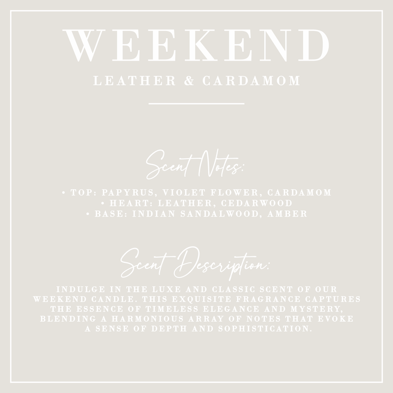 WEEKEND | Leather + Cardamom Candle