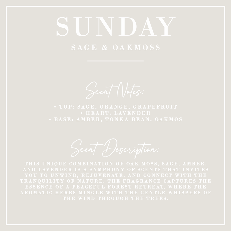 SUNDAY | Sage + Oakmoss Fluted Candle