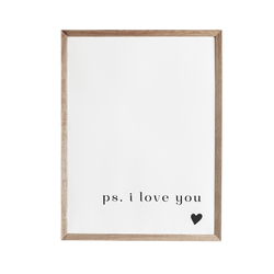a picture frame with the words ps i love you