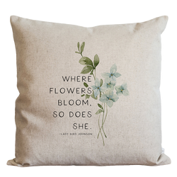 Flowers Bloom Pillow Cover