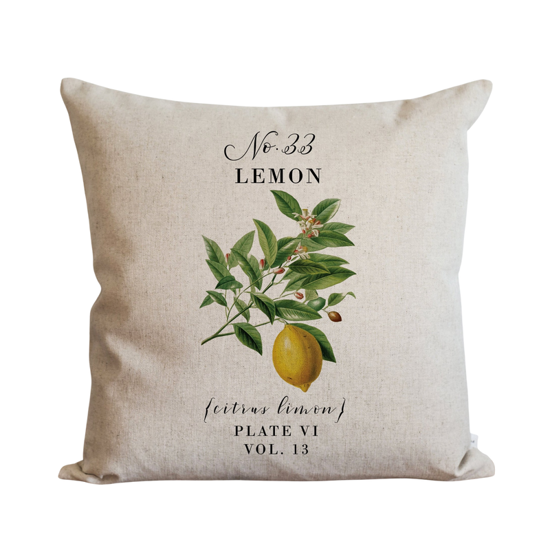 Botanical Lemon Pillow Cover.