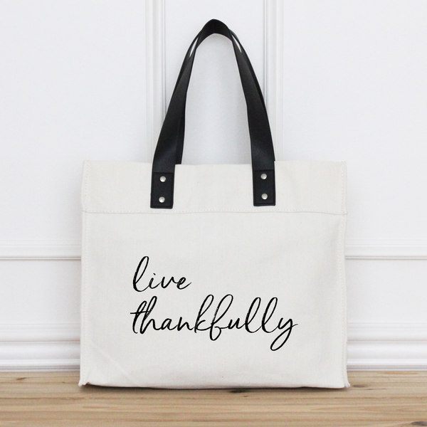 Live Thankfully Market Tote