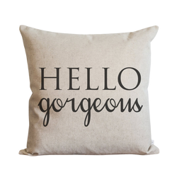 Hello Gorgeous_CAPS Pillow Cover.