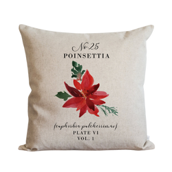 Poinsettia Pillow Cover.