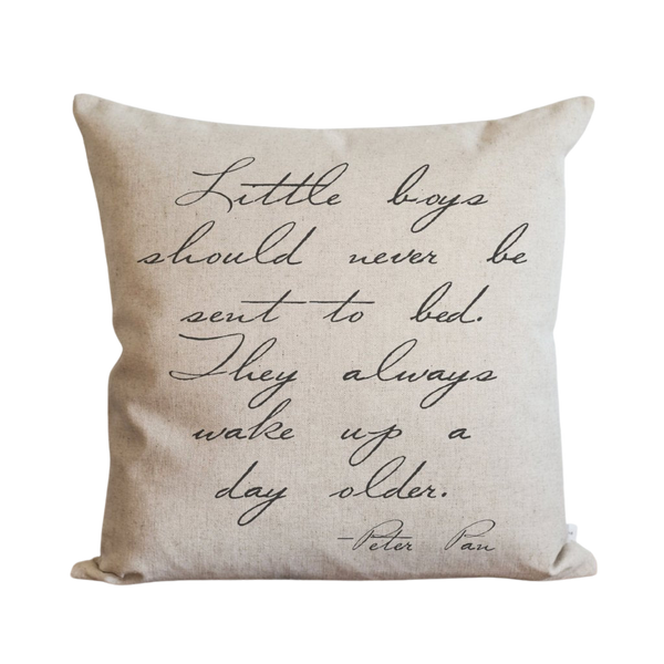 Peter Pan Quote Pillow Cover