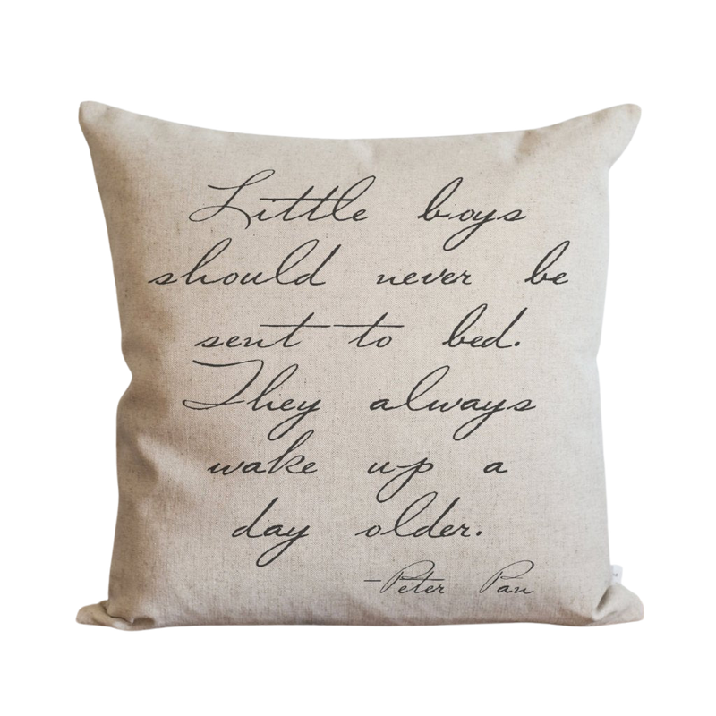 Peter Pan Quote Pillow Cover