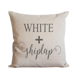 White + Shiplap Pillow Cover.