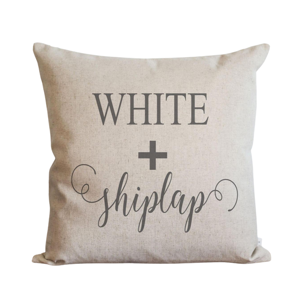 White + Shiplap Pillow Cover.