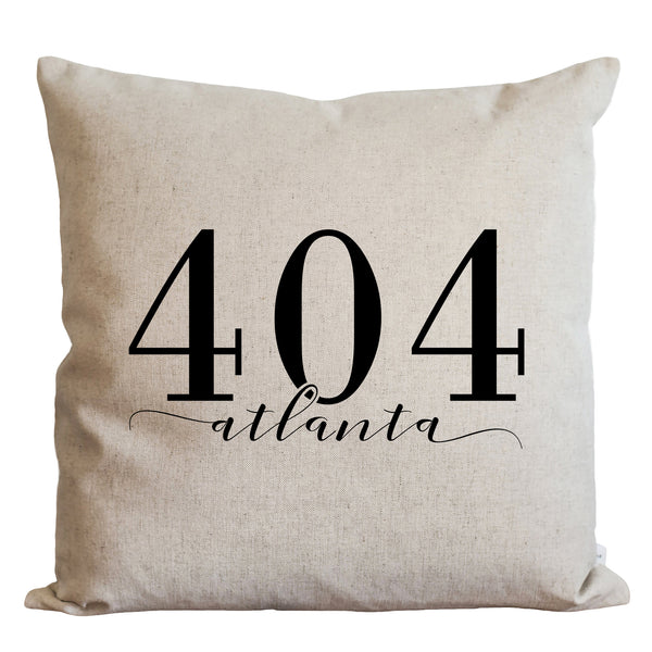 Area Code Pillow Cover