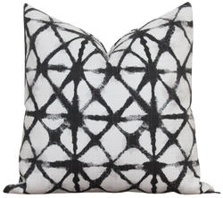 White and Black Outdoor Pillow Cover | Margo