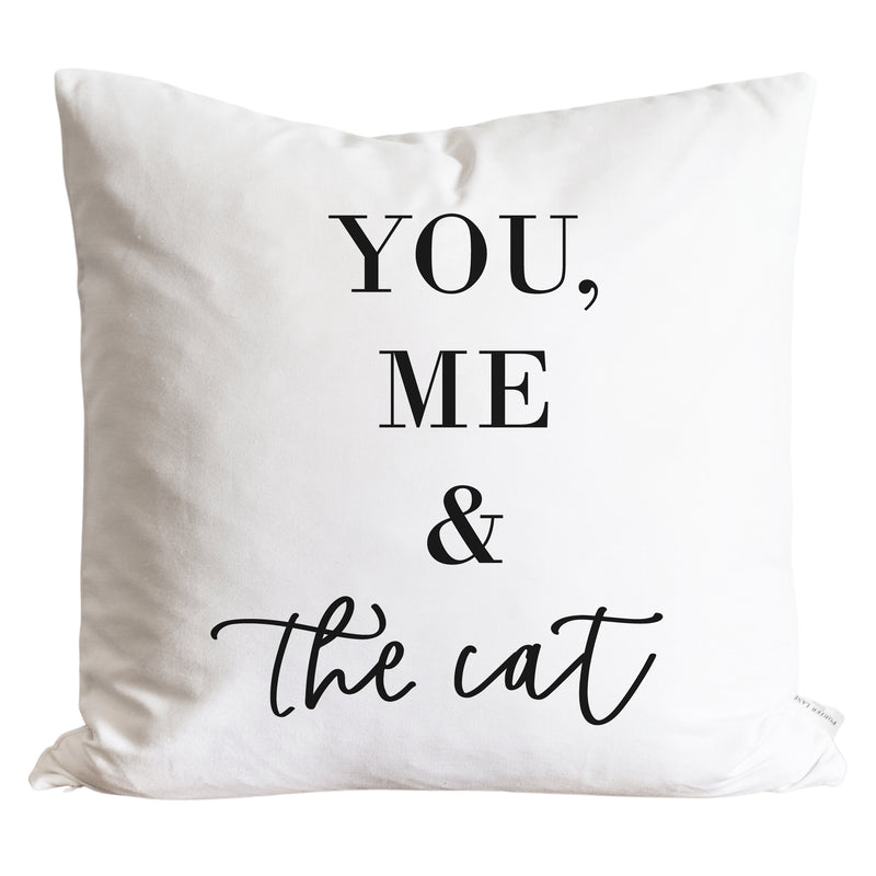 You Me and The Cat Pillow Cover