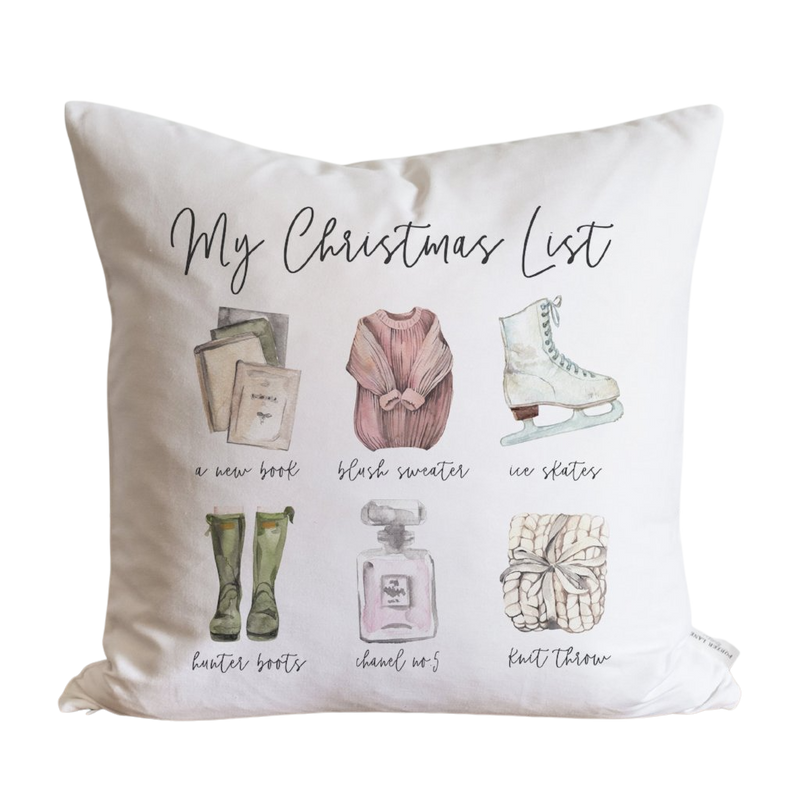 My Christmas List Pillow Cover. – Porter Lane Home