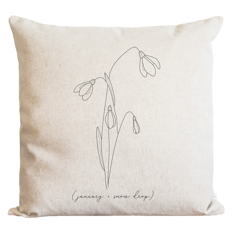 Custom Birth Flower Pillow Cover