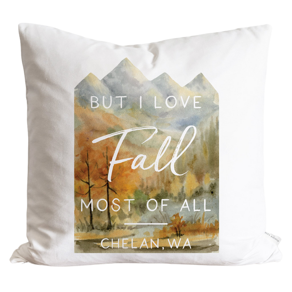 Fall Personalized Location Pillow Cover