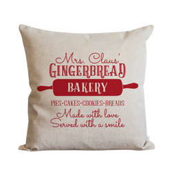 Mrs Claus Gingerbread Pillow Cover.