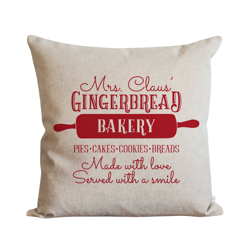 Mrs Claus Gingerbread Pillow Cover.