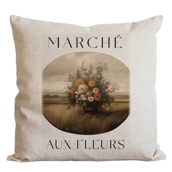 a pillow with a picture of a vase of flowers on it