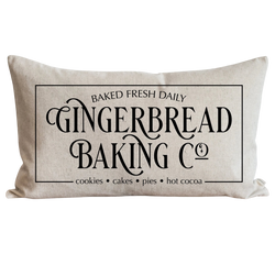 Gingerbread Baking Co. Pillow Cover.