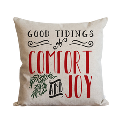 Good Tidings of Comfort and Joy Pillow Cover.