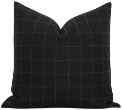 Black Geometric Outdoor Pillow Cover | Liz