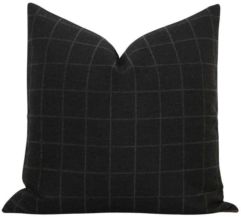 Black Geometric Outdoor Pillow Cover | Liz